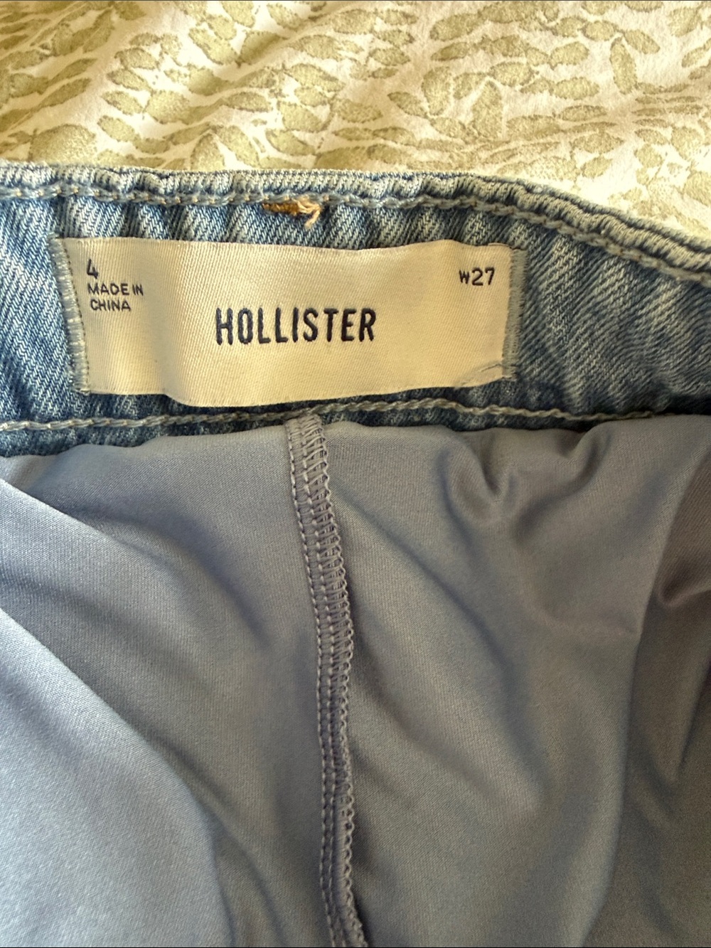 Hollister Low Rise Light Wash Shoelace Skort - Picture 2 of 5